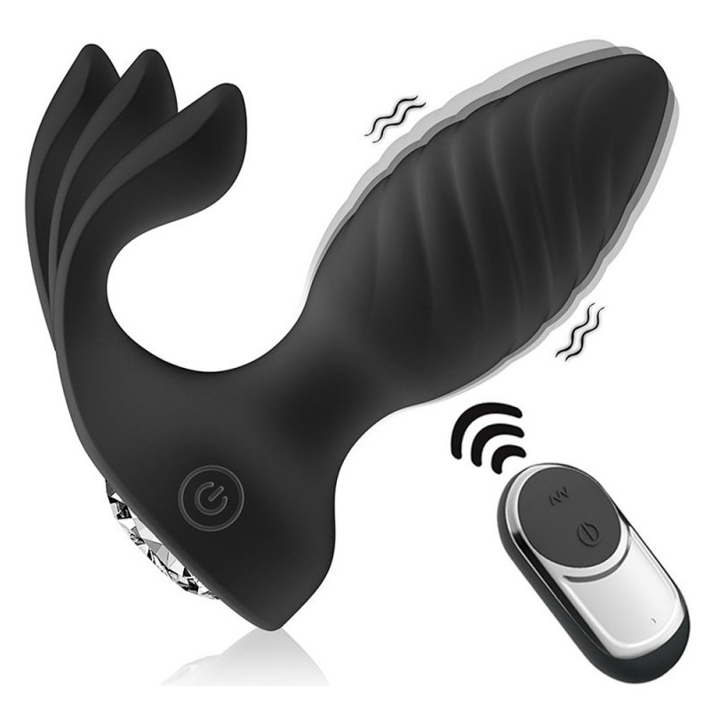 MyPlayToys Plug Vibrant Curved Conik 8 x 3.5cm Noir